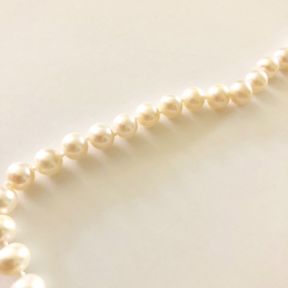 New 14k Freshwater White Pearl Necklace 18” - Picture 3 of 7